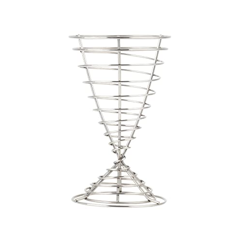 G.E.T. 4-88068 Stainless Steel Stainless Steel Spiral Cone French Fry Holder Stainless Steel Specialty Servingware Collection