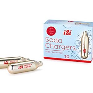 iSi NA North America CO2 Soda Siphon Charger for use with Classic Sodamaker and Soda Siphon, 10 Pack, Gold