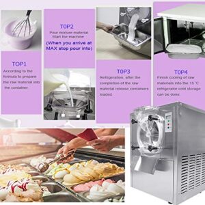 Kolice Commercial Mini Desktop Hard ice Cream Machine, Small countertop Hard ice Cream Maker, Gelato ice Cream Machine