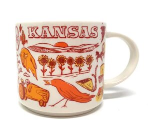 starbucks kansas been there series ceramic coffee mug, 14 fl oz