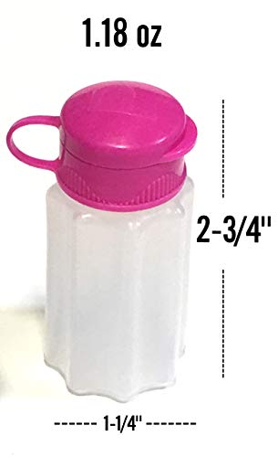 Azi 2pc NO SPILL Mini Camping Salt & Pepper Shakers - To Go Salt Shaker for Picnic Work Lunch Box Travel RV Outdoors Hunting Fishing (1.18 oz each) - Tight Seal - BPA FREE