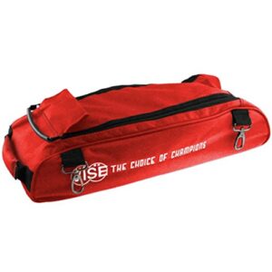 vise shoe bag add on for vise 3 ball roller bowling bags- red