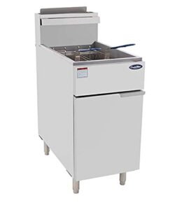 cookrite atfs-50 commercial deep fryer with baskets 4 tube stainless steel liquid propane floor fryers-120000 btu