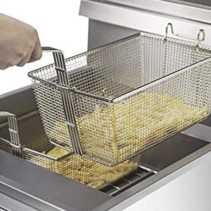 CookRite ATFS-50 Commercial Deep Fryer with Baskets 4 Tube Stainless Steel Liquid Propane Floor Fryers-120000 BTU