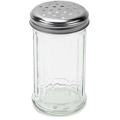 1 Pack of 12oz. Spice & Cheese Shaker|Glass Jar, Metal Lid & Extra Large Holes for Parmesan & Spices by Back of House Ltd.