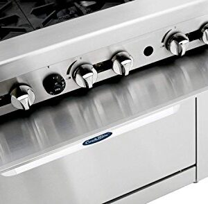 CookRite ATO-6B Commercial Manual Liquid Propane Range 6 Burner Hot Plate With Standard Oven 36" - 165000 BTU