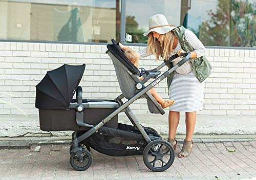 Joovy Qool Stroller, Customizable Stroller, Single, Double, Triple, Black Melange