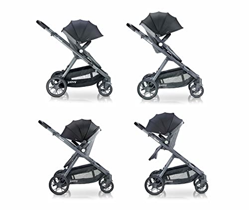 Joovy Qool Stroller, Customizable Stroller, Single, Double, Triple, Black Melange