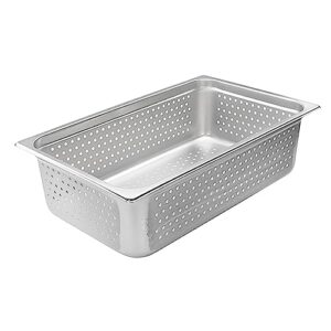 winco spjh-106pf s/s full size x 6"d perforated food pan