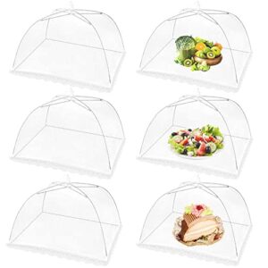 mesh food covers outdoor masonda pop-up food tents(6 pack) for picnics/grill/party outside food umbrella 100% protection from flies reusable and collapsible net cover 17×17 inch