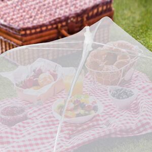 Mesh Food Covers Outdoor Masonda Pop-Up Food Tents(6 Pack) for Picnics/Grill/Party Outside Food Umbrella 100% Protection from Flies Reusable and Collapsible Net Cover 17×17 Inch