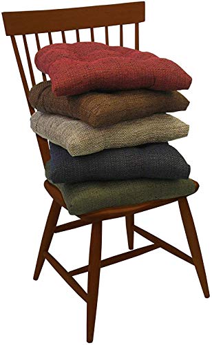Klear Vu Tyson Gripper Universal Non-Slip Chair Cushions for Dining Room, Kitchen and Office Use, U-Shaped Skid-Proof Overstuffed Seat Pad, 15x15 Inches, 2 Count (Pack of 1), Natural