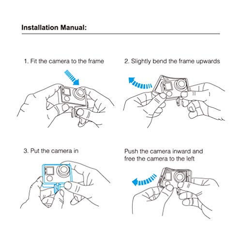 Frame Mount Housing Case for GoPro HERO4, HERO3 and HERO3+ with Bacpac Accessories - Black