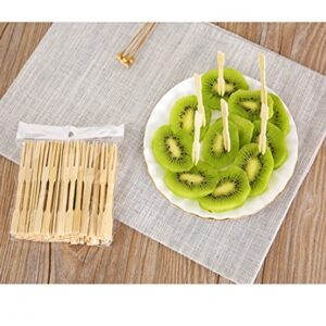 UPlama 600Pcs Bamboo Forks,Wooden Appetizer Forks for Appetizer, Cocktail, Fruit, Pastry, Dessert,3.4inch