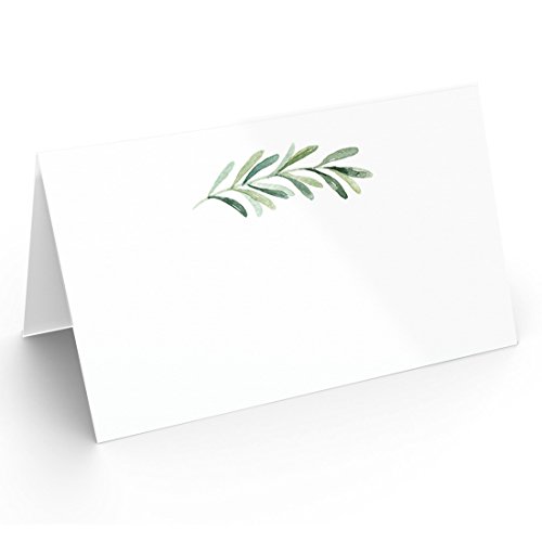 Printed Party Table Place Cards for All Occasions and Events, Set of 25 (Elegant Branch)