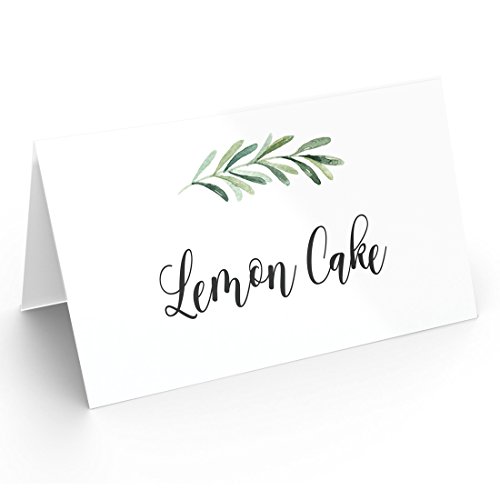 Printed Party Table Place Cards for All Occasions and Events, Set of 25 (Elegant Branch)