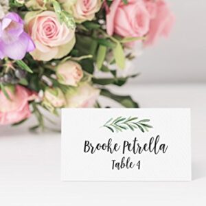 Printed Party Table Place Cards for All Occasions and Events, Set of 25 (Elegant Branch)