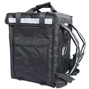 PK-65Abl:10"-12" Pizza Delivery backpack Bag 16" L x 12" W x 18" H, Open from Top and Side. Insulated Food Delivery Box, Insulated Cabinet for Catering, Restaurant, Delivery Bike Drivers