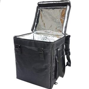 PK-65Abl:10"-12" Pizza Delivery backpack Bag 16" L x 12" W x 18" H, Open from Top and Side. Insulated Food Delivery Box, Insulated Cabinet for Catering, Restaurant, Delivery Bike Drivers