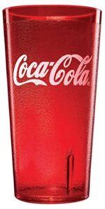 g.e.t. 6632-rc-ec heavy-duty plastic restaurant tumblers, 32 ounce, red coca-cola (pack of 4)