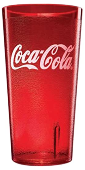 G.E.T. 6632-RC-EC Heavy-Duty Plastic Restaurant Tumblers, 32 Ounce, Red Coca-Cola (Pack of 4)