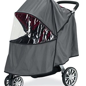 Britax B-Lively Stroller Wind and Rain Cover | Easy Install + Air Ventilation + Storage Pouch Included , Grey , 30x19x34 Inch (Pack of 1)