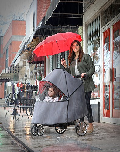 Britax B-Lively Stroller Wind and Rain Cover | Easy Install + Air Ventilation + Storage Pouch Included , Grey , 30x19x34 Inch (Pack of 1)