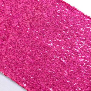 shinybeauty hot pink table runners pack of 2 sequin table runners 12inx108in table runners for weddings fuchsia glitter table runner for party fall dining table runner