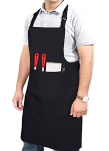 ruvanti cotton blended extra large xxl aprons for women/men with 2 pockets for cooking, kitchen, barber, gardening, bbq, chef apron