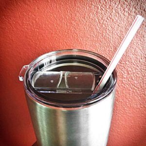 Tumbler Lid Compatible for 20 Oz Yeti and More Cooler Cup, Splash Proof Open - Close Slide Lid, Straw Friendly