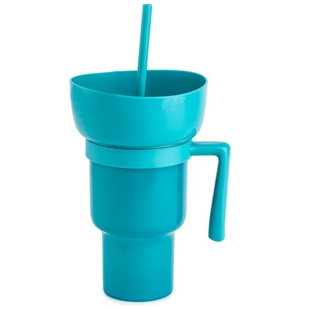 Snack and Drink Cup,Stadium Tumbler-32oz Color Changing Stadium Cups (Teal)