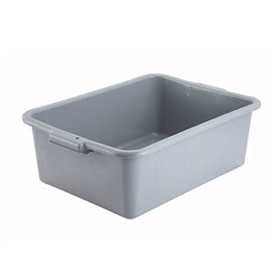 winco gray polypropylene dish box 15 inch x 21.5 inch x 7 inch high - case of 6