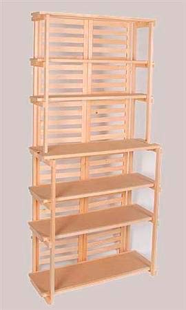 SSWBasics Wood Baker's Rack Display - Natural Finish