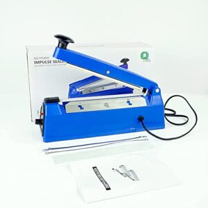 8" Impulse Heat Bag Sealer Mylar Poly Kraft Sealing Machine with Spare Wire Replacement Kit