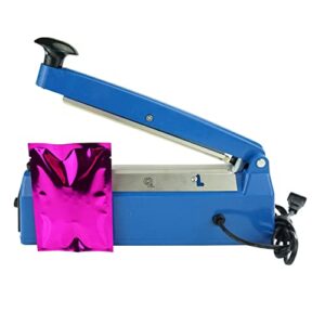 8" Impulse Heat Bag Sealer Mylar Poly Kraft Sealing Machine with Spare Wire Replacement Kit