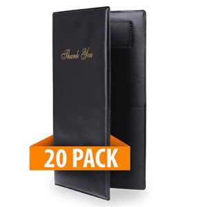Budgetizer Check Presenters for Restaurants – 20 Pack Guest Check Books for Servers – Check Holder – Check Book