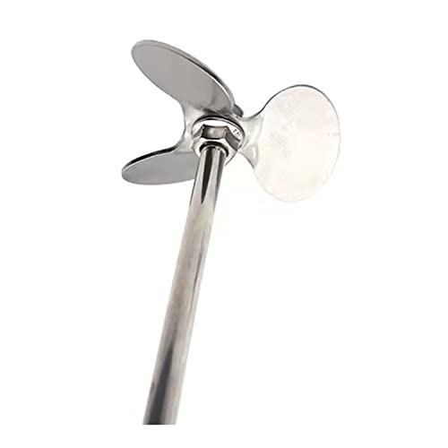 Deschem 300mm,Stainless Steel Stirrer,Diameter 8mm,Paddle 30mm,SS 304 Propeller