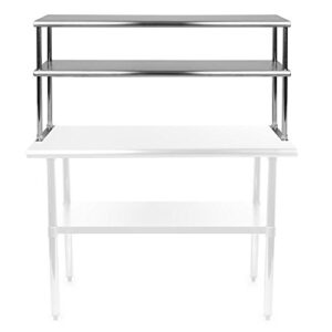 KPS Stainless Steel Double Overshelf for Prep Work Table 18 x 60 - NSF