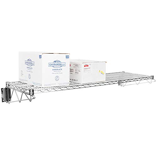 Commercial Chrome Wire Shelving Wall Shelf 14 x 72 - NSF