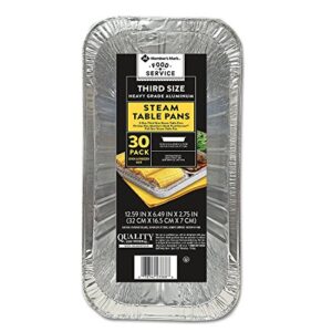 an item of member's mark aluminum steam table pans, 1/3 size (30 ct.) - pack of 2