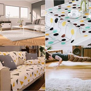 Xrrxy Anti Slip PVC Tablecloth Underlay Adjustable in Size Foam Mat Tea Table Cloth Anti-Skid Rug Pad Gripper Table Mat,White (200 140cm/79 55inch)