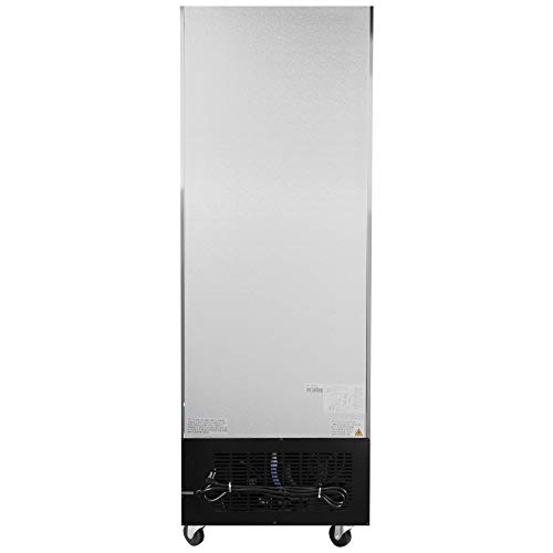 Vortex Refrigeration Freezer 1 Solid Door Commercial Stainless Steel - 23 Cu. Ft.
