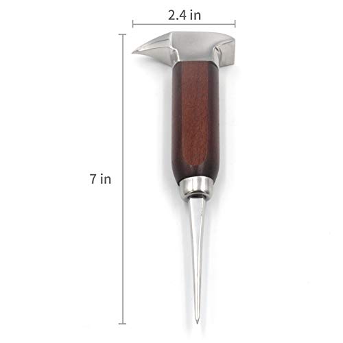 Ice Pick Stainless Steel, Ice Picks for Breaking Ice, Ice Chisel with Wood Handle, Ice Picks for Kitchen, Bars, Bartender, Best Ice Carving Tools