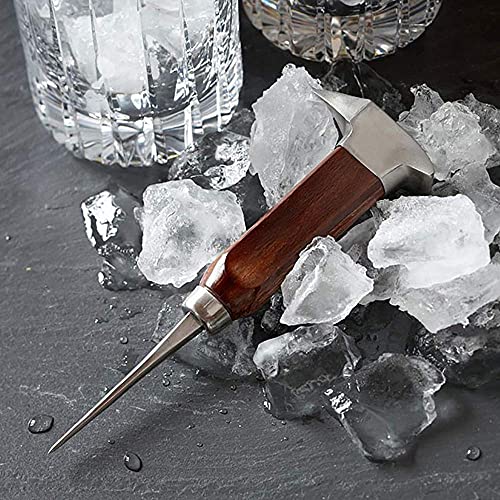 Ice Pick Stainless Steel, Ice Picks for Breaking Ice, Ice Chisel with Wood Handle, Ice Picks for Kitchen, Bars, Bartender, Best Ice Carving Tools