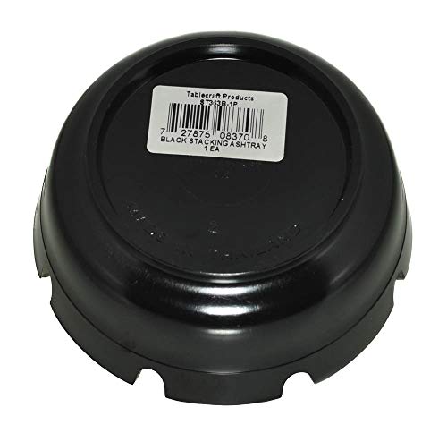 Tablecraft ST363B-1P Round Black Economy Phenolic Ashtray, 4 Inches (DIA.) x 1.75 Inches (H), Sold as 12 Ashtrays