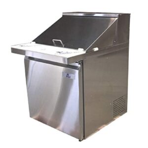 Commercial Refrigerated Sandwich Prep Table 1-door 27" NSF 5.7CF (Stainless Steel, 27.5"L, x 29.5"W, x 42.5"H) SCL-M1