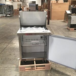 Commercial Refrigerated Sandwich Prep Table 1-door 27" NSF 5.7CF (Stainless Steel, 27.5"L, x 29.5"W, x 42.5"H) SCL-M1