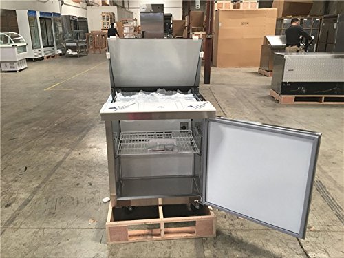 Commercial Refrigerated Sandwich Prep Table 1-door 27" NSF 5.7CF (Stainless Steel, 27.5"L, x 29.5"W, x 42.5"H) SCL-M1