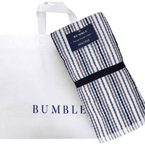 Kitchen Towels 16”x 26”- 6 Pack | Large Cotton Kitchen Hand Towels | Dish Towels | Popcorn Stripe Design | 400 GSM Highly Absorbent Tea Towels Set with Hanging Loop | Dish Towels for Kitchen | Blue