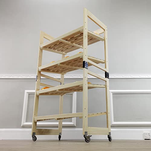 FixtureDisplays® 4-Tier Bakery Bread Rack with Angled Shelves Wooden Display Rack Bread Store Rack 30X18X55" 101143-NF